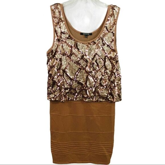 Wow Couture Sequin Cocktail Mini Dress Size Large - Picture 1 of 7